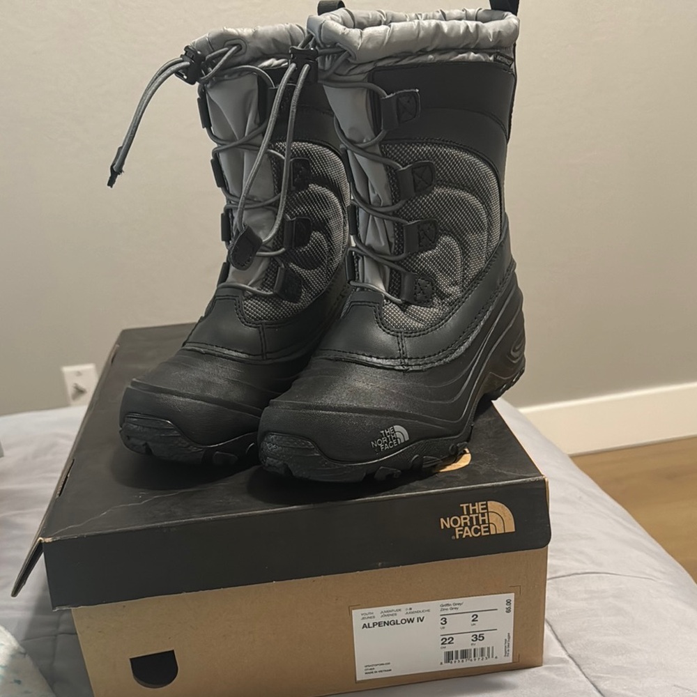 The North Face Black and Gray Winter Boots